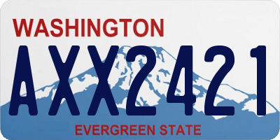 WA license plate AXX2421