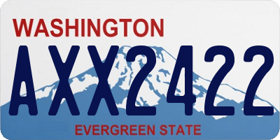 WA license plate AXX2422