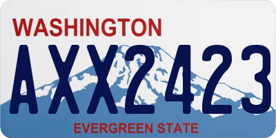 WA license plate AXX2423