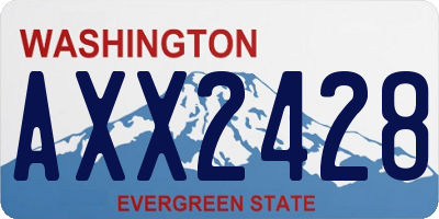 WA license plate AXX2428