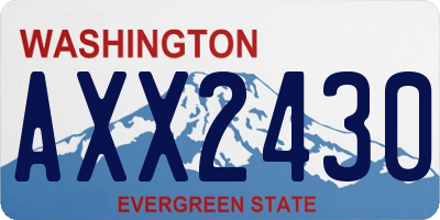 WA license plate AXX2430