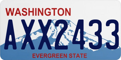 WA license plate AXX2433