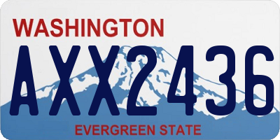 WA license plate AXX2436