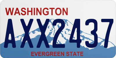 WA license plate AXX2437