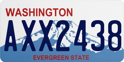 WA license plate AXX2438