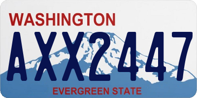 WA license plate AXX2447