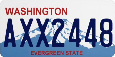 WA license plate AXX2448