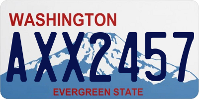 WA license plate AXX2457