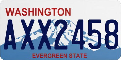 WA license plate AXX2458