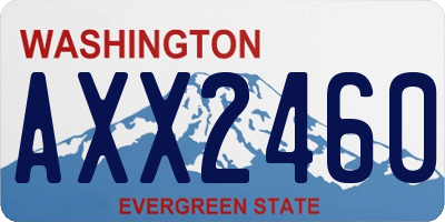 WA license plate AXX2460