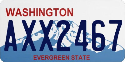 WA license plate AXX2467