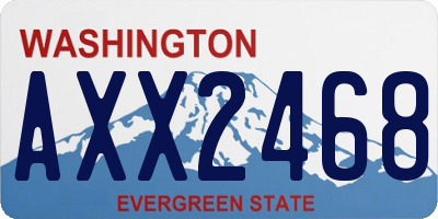 WA license plate AXX2468