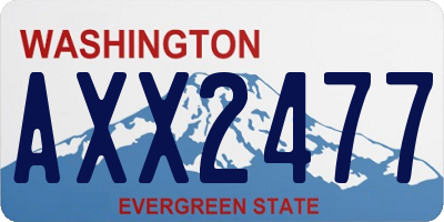 WA license plate AXX2477