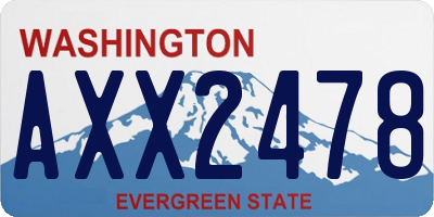 WA license plate AXX2478