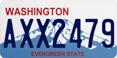 WA license plate AXX2479
