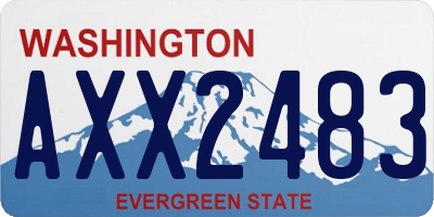 WA license plate AXX2483