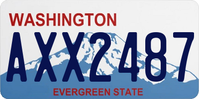 WA license plate AXX2487