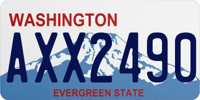 WA license plate AXX2490