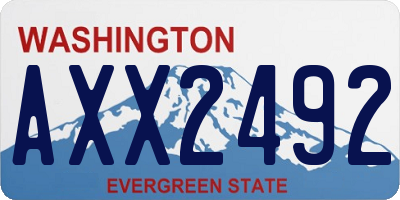 WA license plate AXX2492