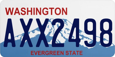 WA license plate AXX2498