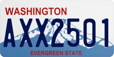 WA license plate AXX2501
