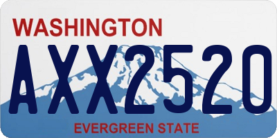 WA license plate AXX2520