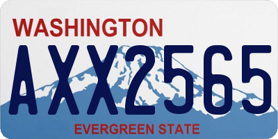 WA license plate AXX2565