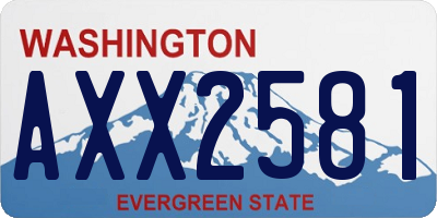 WA license plate AXX2581
