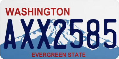 WA license plate AXX2585