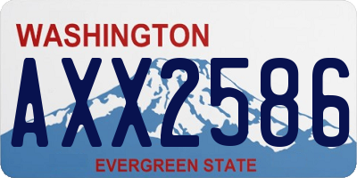 WA license plate AXX2586