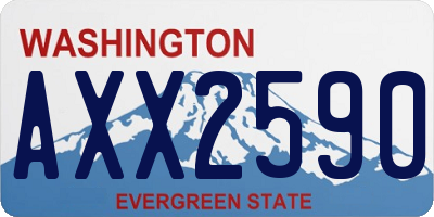 WA license plate AXX2590