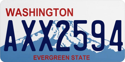 WA license plate AXX2594