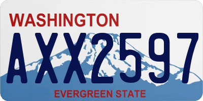 WA license plate AXX2597