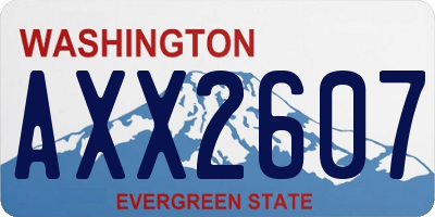 WA license plate AXX2607