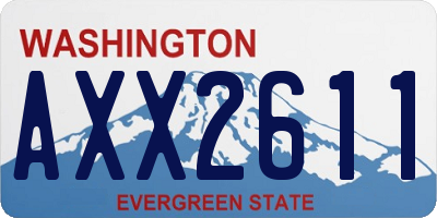 WA license plate AXX2611