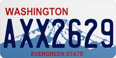 WA license plate AXX2629