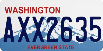 WA license plate AXX2635