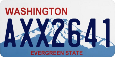 WA license plate AXX2641