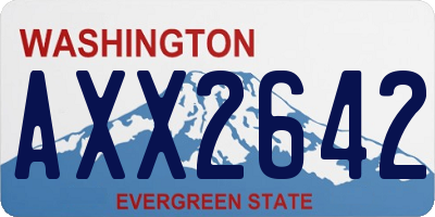 WA license plate AXX2642