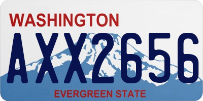 WA license plate AXX2656