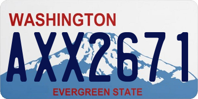WA license plate AXX2671
