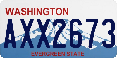 WA license plate AXX2673