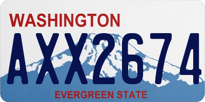WA license plate AXX2674