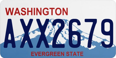 WA license plate AXX2679
