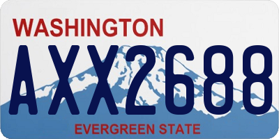 WA license plate AXX2688