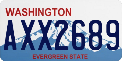 WA license plate AXX2689