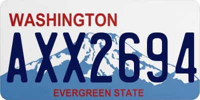 WA license plate AXX2694