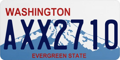 WA license plate AXX2710