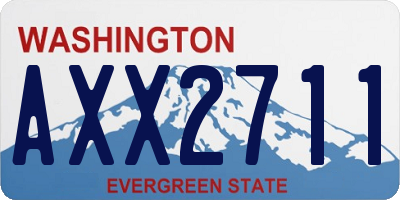 WA license plate AXX2711