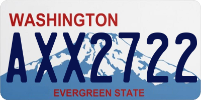 WA license plate AXX2722
